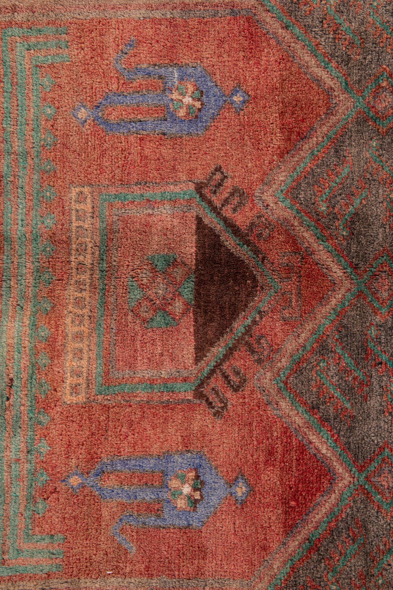 5' x 9' 8 Hand Knotted Ultra Vintage Persian Wool Runner Rug