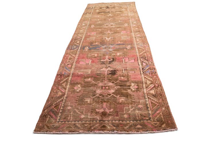 Detail image of 5' x 13' 9 Hand Knotted Ultra Vintage Persian Wool Runner Rug