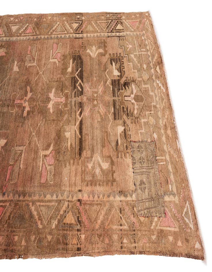 Detail image of 5' x 13' 9  Hand Knotted Ultra Vintage Persian Wool Runner Rug