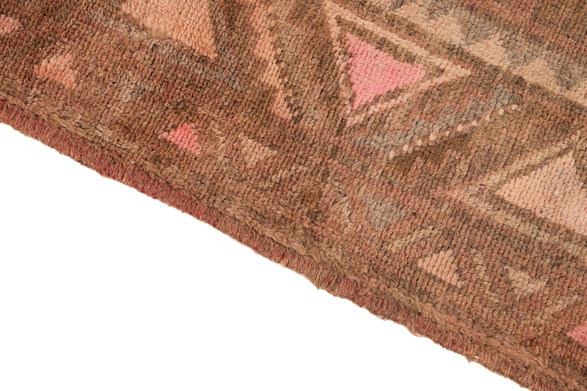 5' x 13' 9 Hand Knotted Ultra Vintage Persian Wool Runner Rug