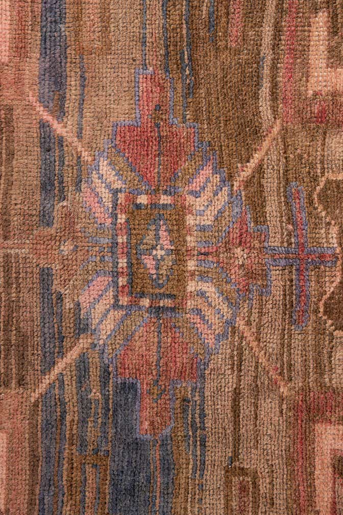 5' x 13' 9 Hand Knotted Ultra Vintage Persian Wool Runner Rug