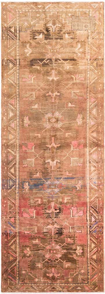 5' x 13' 9 Hand Knotted Ultra Vintage Persian Wool Runner Rug