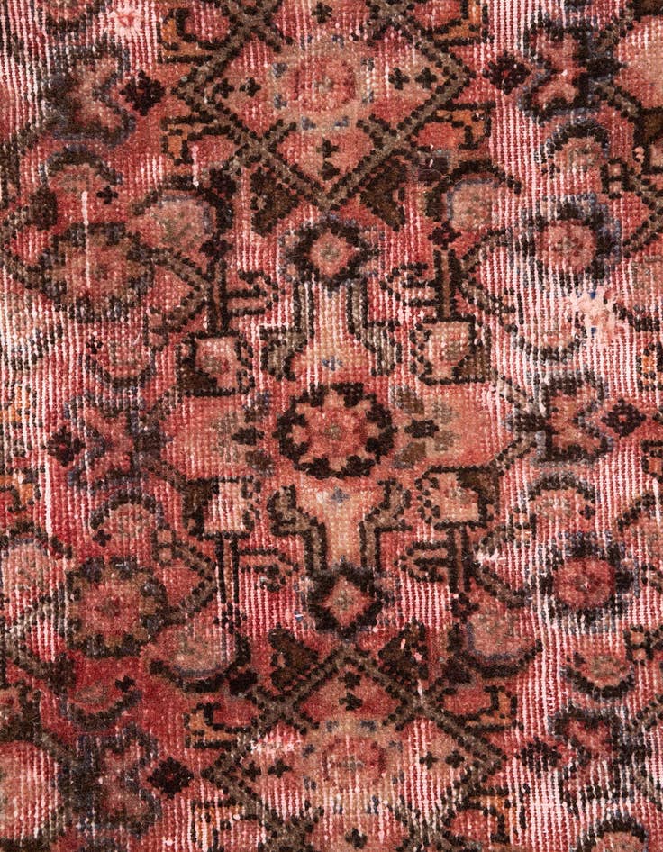 Detail image of 3' 6 x 7' 5  Hand Knotted Ultra Vintage Persian Wool Runner Rug