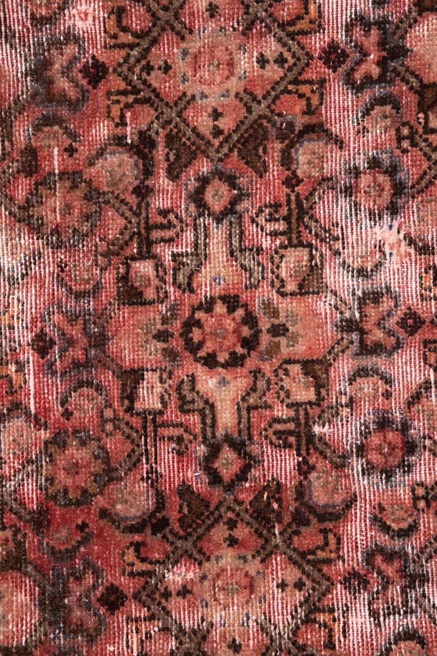 Detail image of 3' 6 x 7' 5 Hand Knotted Ultra Vintage Persian Wool Runner Rug