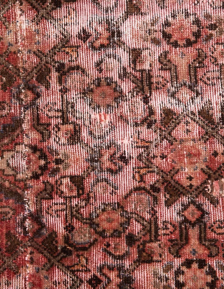 Detail image of 3' 6 x 7' 5  Hand Knotted Ultra Vintage Persian Wool Runner Rug