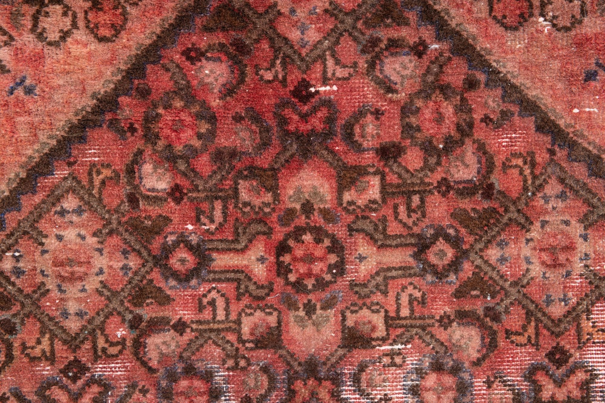 3' 6 x 7' 5 Hand Knotted Ultra Vintage Persian Wool Runner Rug