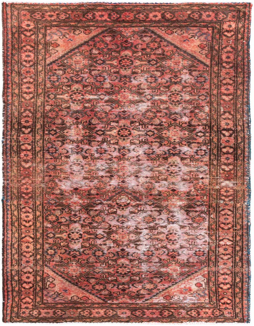 Primary image 3' 6 x 7' 5  Hand Knotted Ultra Vintage Persian Wool Runner Rug
