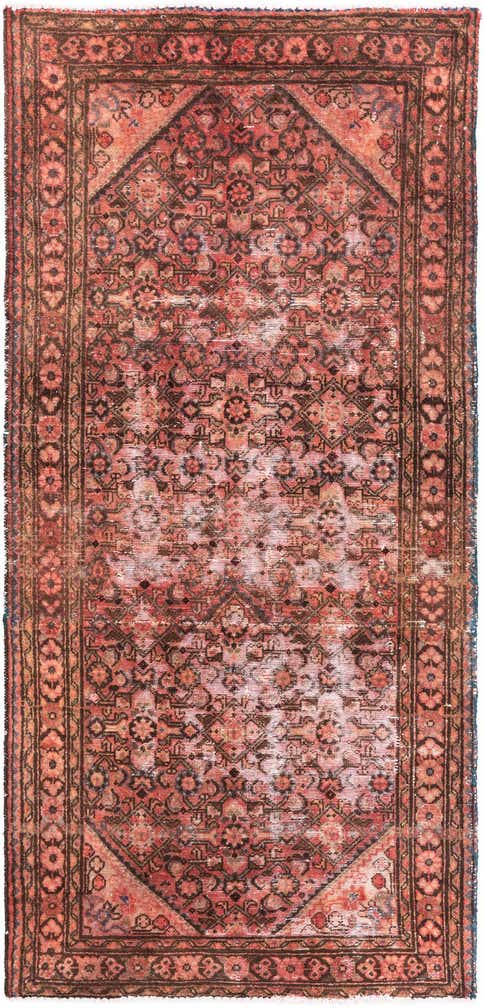 3' 6 x 7' 5 Hand Knotted Ultra Vintage Persian Wool Runner Rug