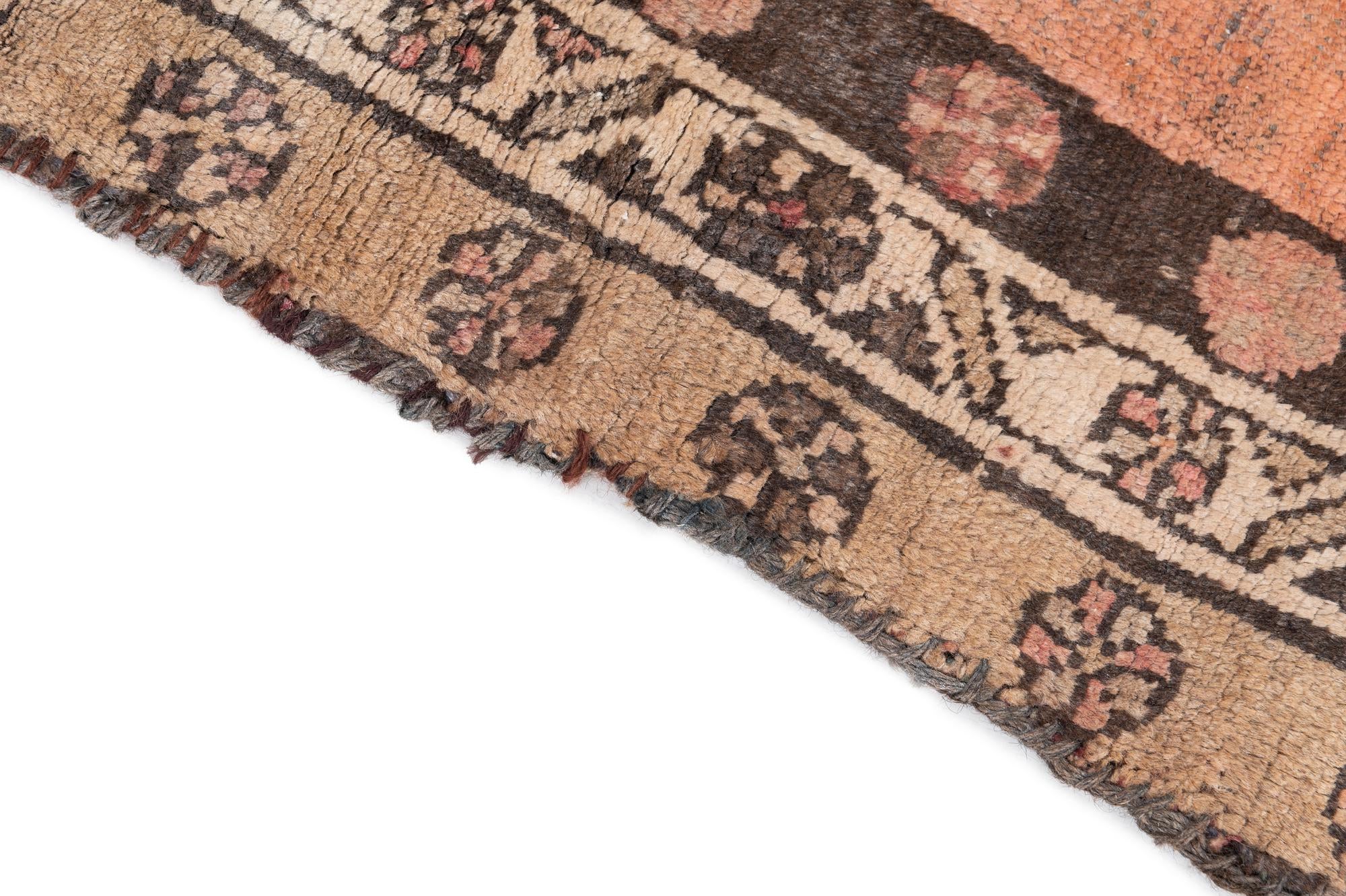 3' 7 x 8' 4 Hand Knotted Ultra Vintage Persian Wool Runner Rug