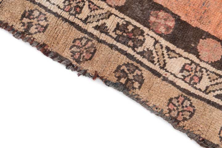 3' 7 x 8' 4 Hand Knotted Ultra Vintage Persian Wool Runner Rug