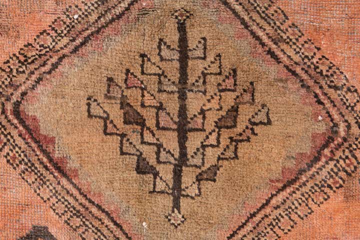 3' 7 x 8' 4 Hand Knotted Ultra Vintage Persian Wool Runner Rug