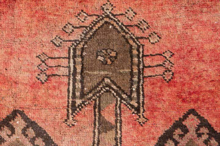 3' 7 x 8' 4 Hand Knotted Ultra Vintage Persian Wool Runner Rug