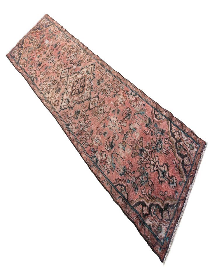 Detail image of 2' 4 x 8' 9  Hand Knotted Ultra Vintage Persian Wool Runner Rug