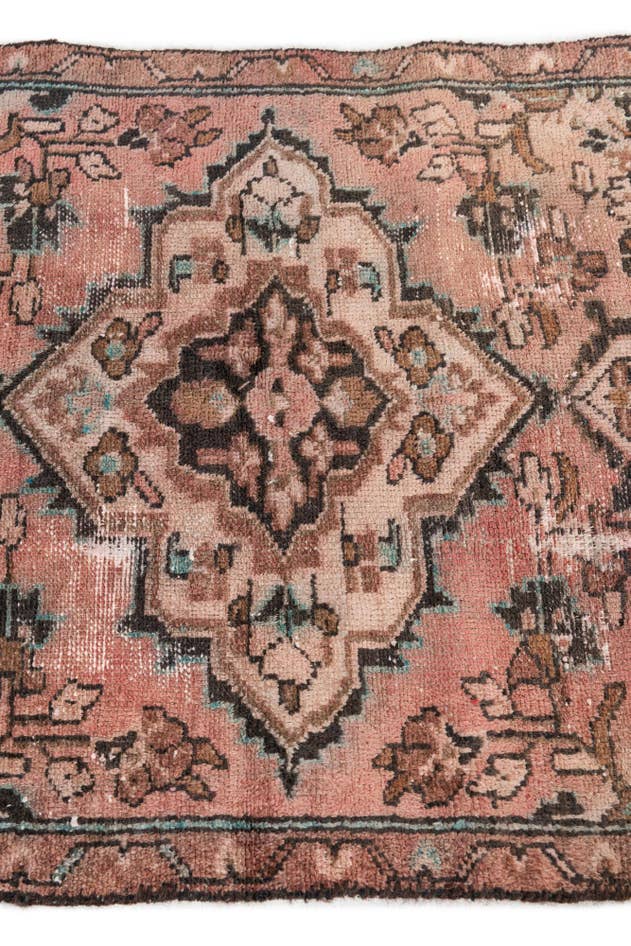 Detail image of 2' 4 x 8' 9 Hand Knotted Ultra Vintage Persian Wool Runner Rug
