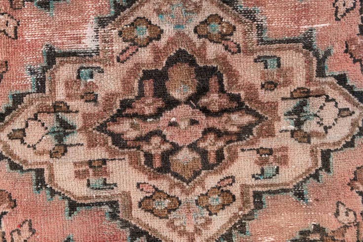 Detail image of 2' 4 x 8' 9 Hand Knotted Ultra Vintage Persian Wool Runner Rug