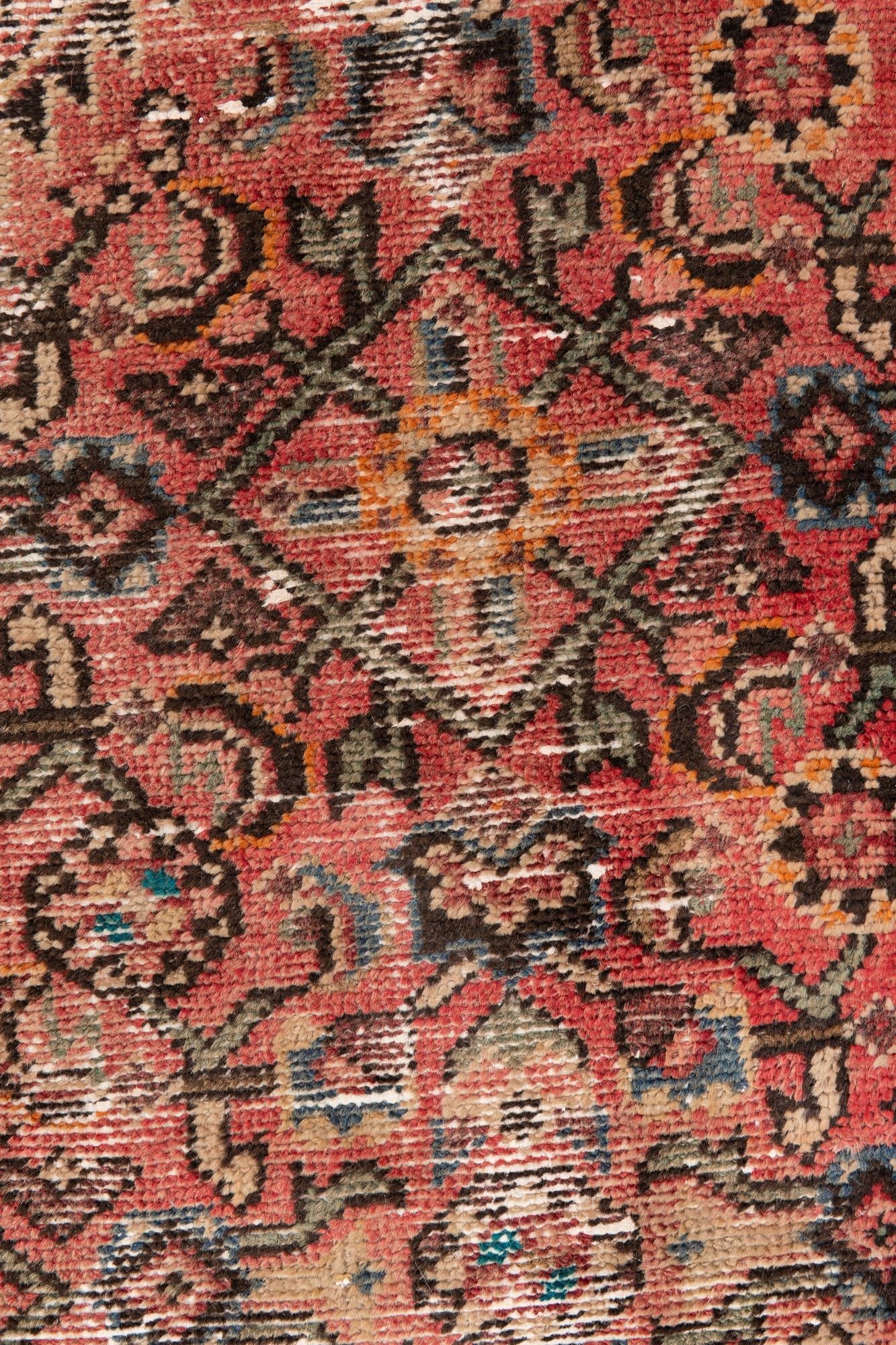 4' 6 x 10' 5 Hand Knotted Ultra Vintage Persian Wool Runner Rug