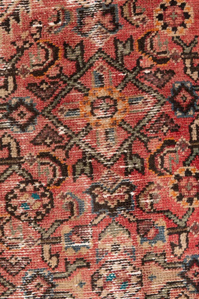 4' 6 x 10' 5 Hand Knotted Ultra Vintage Persian Wool Runner Rug