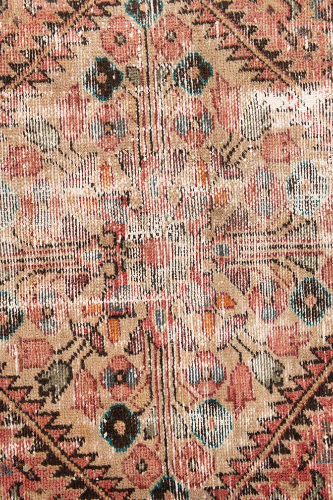 4' 6 x 10' 5 Hand Knotted Ultra Vintage Persian Wool Runner Rug