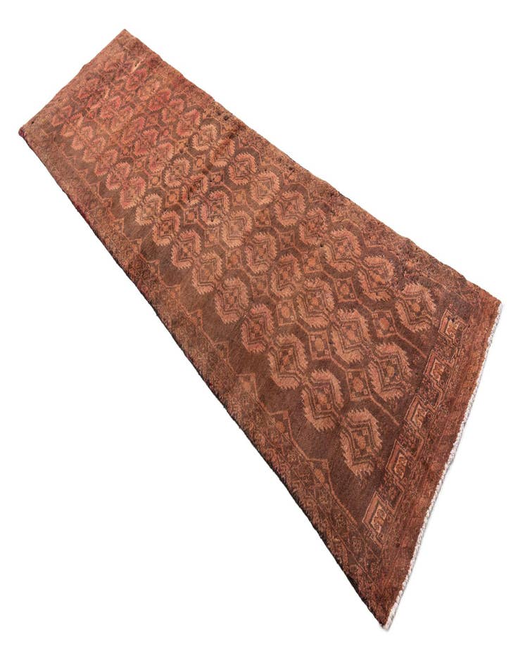 Detail image of 2' 10 x 9' 4  Hand Knotted Ultra Vintage Persian Wool Runner Rug