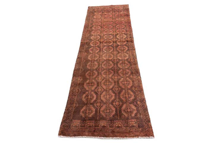 2' 10 x 9' 4 Hand Knotted Ultra Vintage Persian Wool Runner Rug