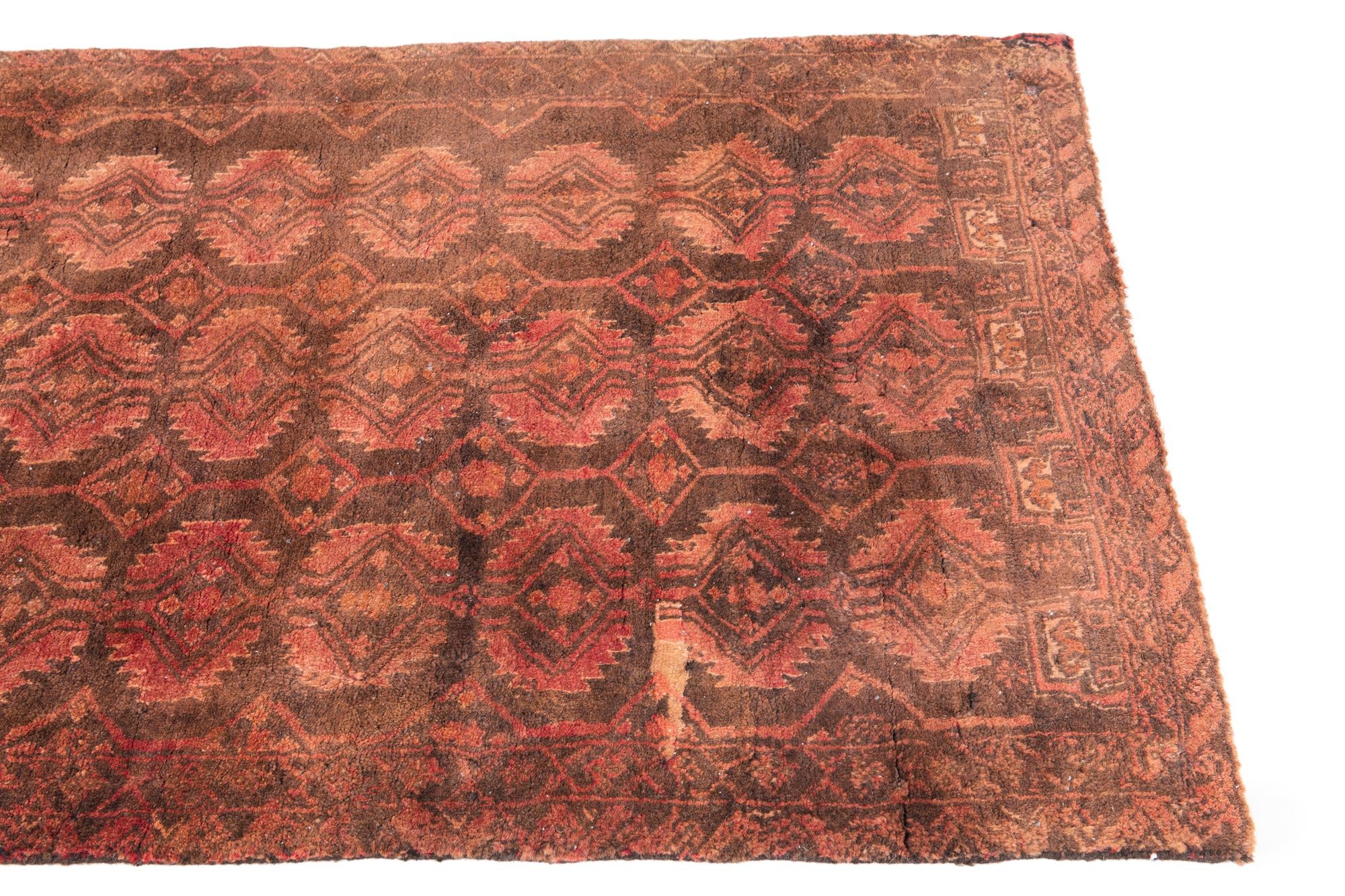 2' 10 x 9' 4 Hand Knotted Ultra Vintage Persian Wool Runner Rug