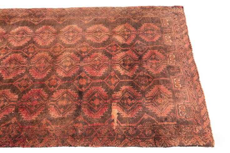 Detail image of 2' 10 x 9' 4 Hand Knotted Ultra Vintage Persian Wool Runner Rug
