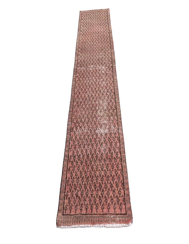 Detail image of 2' 5 x 9' 1  Hand Knotted Ultra Vintage Persian Wool Runner Rug