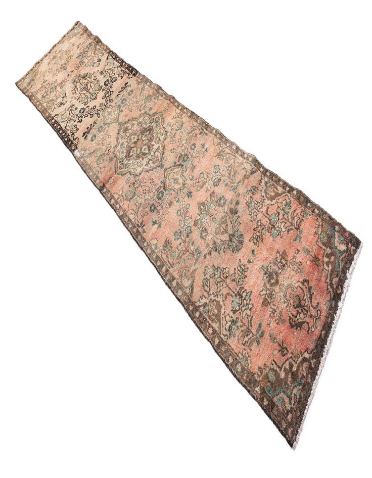 Detail image of 2' 3 x 9'  Hand Knotted Ultra Vintage Persian Wool Runner Rug