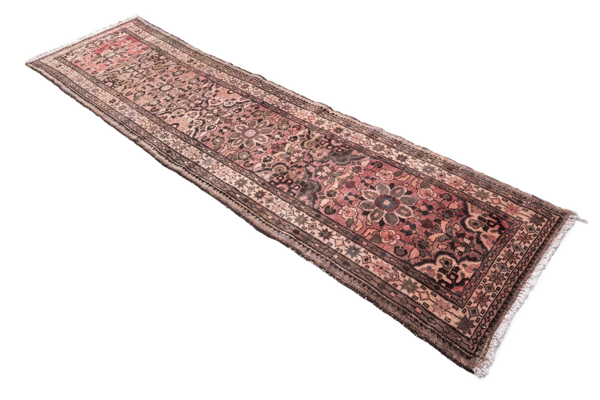 2' 9 x 11' 4 Hand Knotted Ultra Vintage Persian Wool Runner Rug