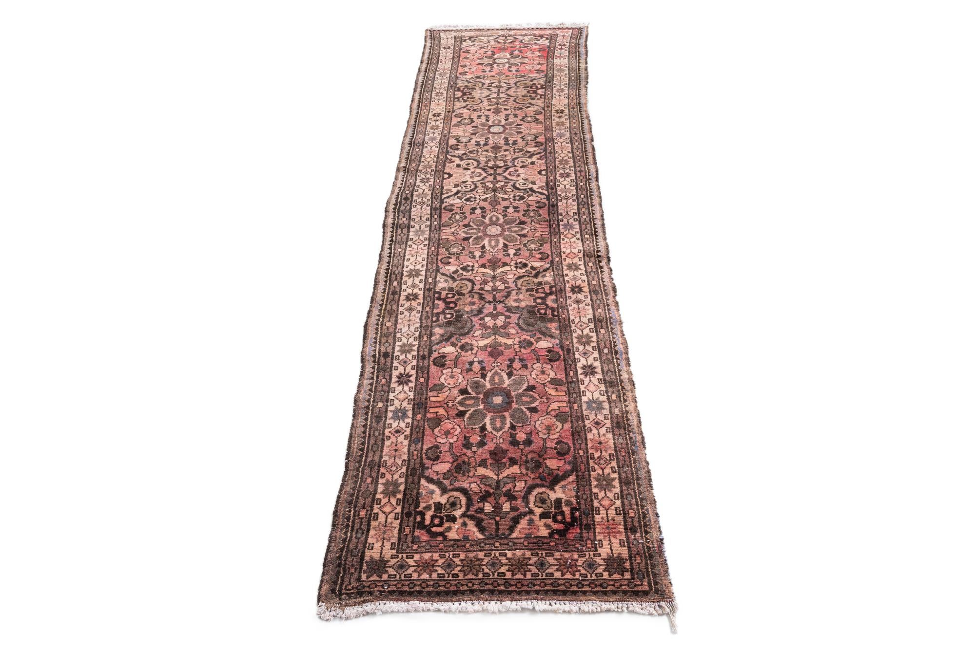 2' 9 x 11' 4 Hand Knotted Ultra Vintage Persian Wool Runner Rug