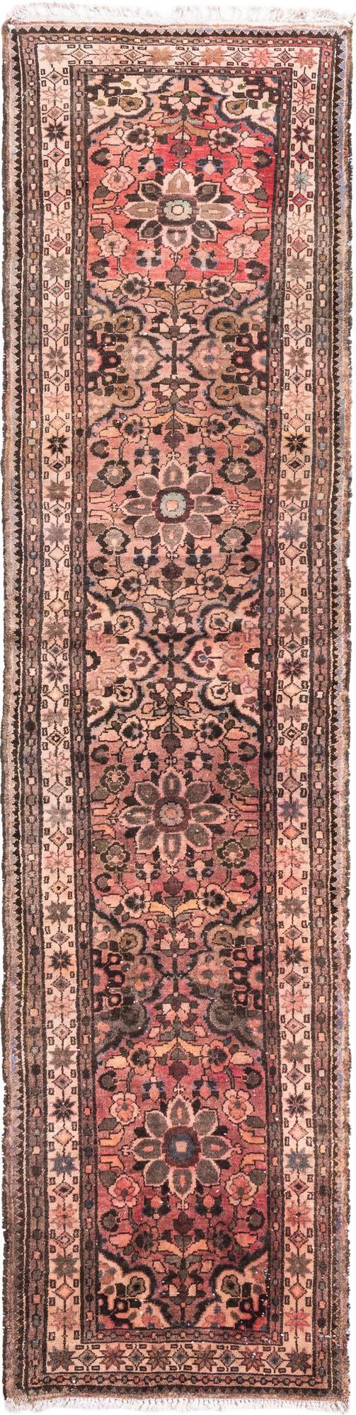 2' 9 x 11' 4 Hand Knotted Ultra Vintage Persian Wool Runner Rug