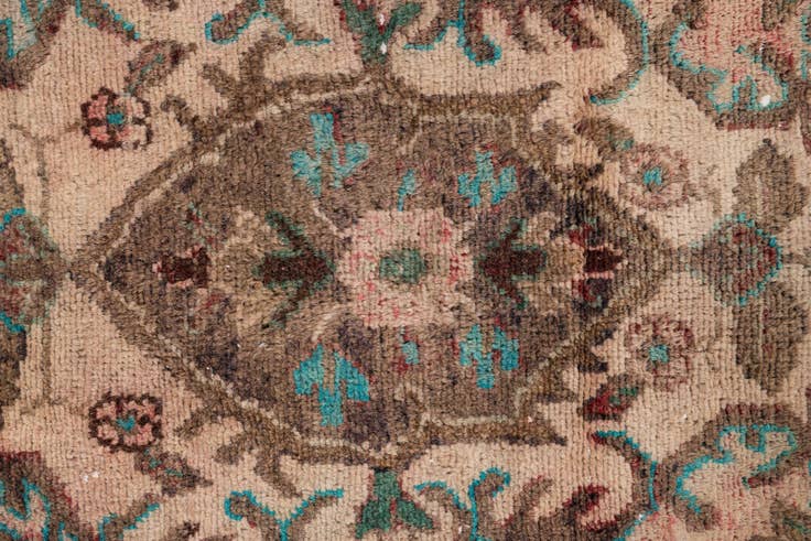 Detail image of 2' 7 x 5' 8 Hand Knotted Ultra Vintage Persian Wool Runner Rug