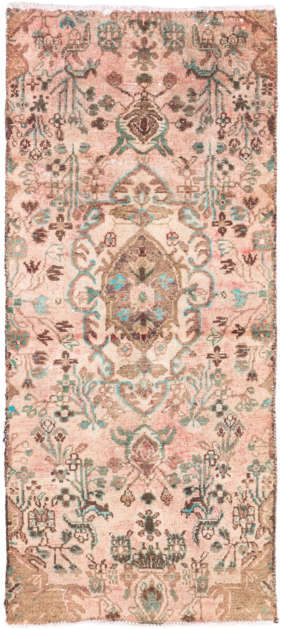 2' 7 x 5' 8 Hand Knotted Ultra Vintage Persian Wool Runner Rug