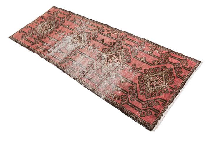 2' 4 x 6' 3 Hand Knotted Ultra Vintage Persian Wool Runner Rug