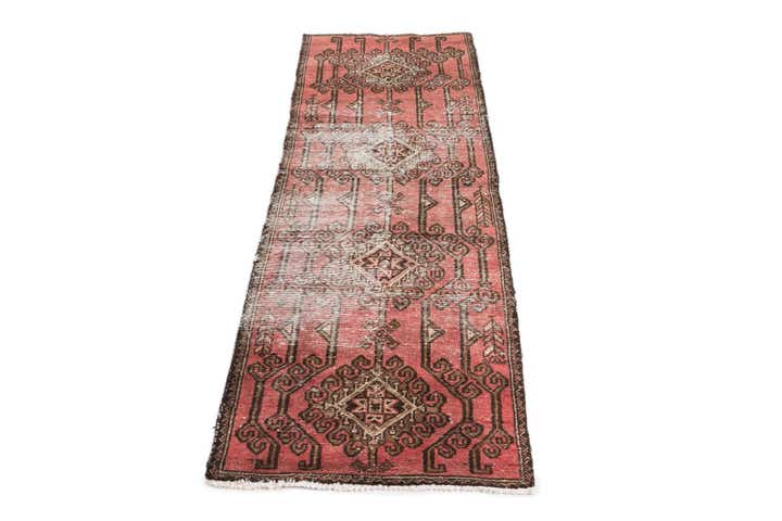 2' 4 x 6' 3 Hand Knotted Ultra Vintage Persian Wool Runner Rug