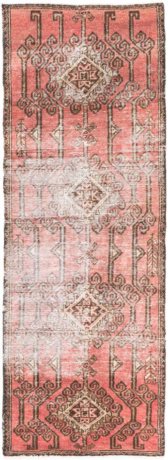 Detail image of 2' 4 x 6' 3 Hand Knotted Ultra Vintage Persian Wool Runner Rug