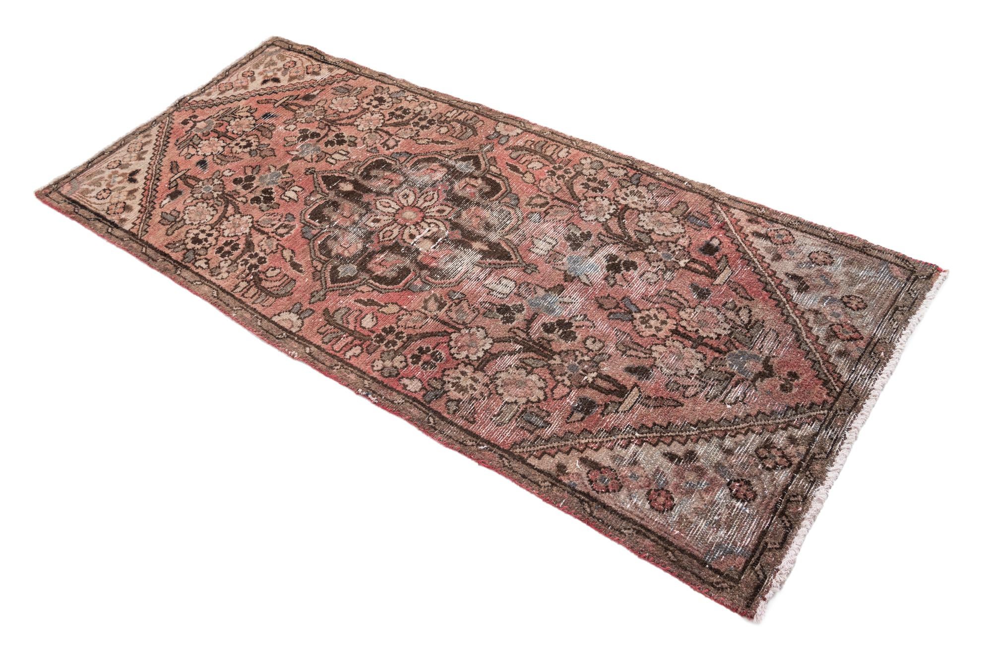 2' 8 x 6' 2 Hand Knotted Ultra Vintage Persian Wool Runner Rug