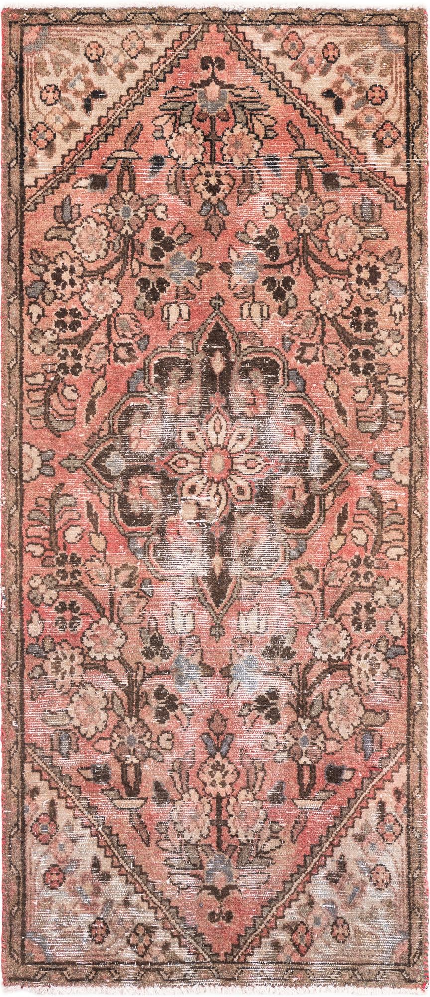 2' 8 x 6' 2 Hand Knotted Ultra Vintage Persian Wool Runner Rug