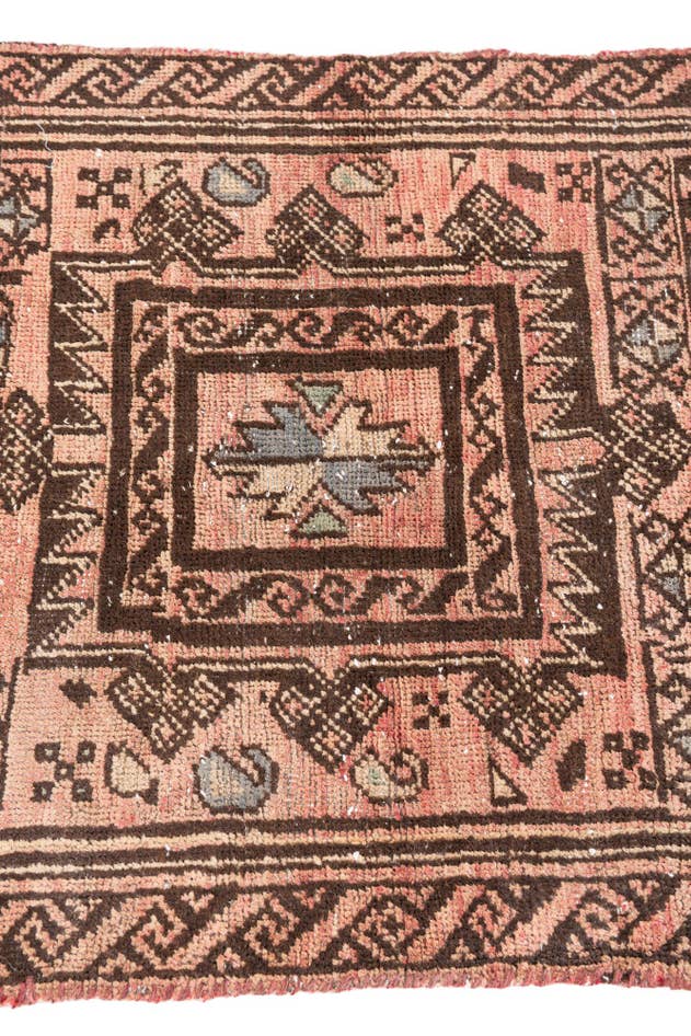 Detail image of 2' 4 x 7' Hand Knotted Ultra Vintage Persian Wool Runner Rug