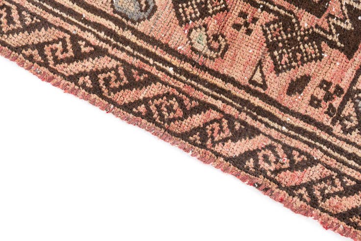 Detail image of 2' 4 x 7' Hand Knotted Ultra Vintage Persian Wool Runner Rug