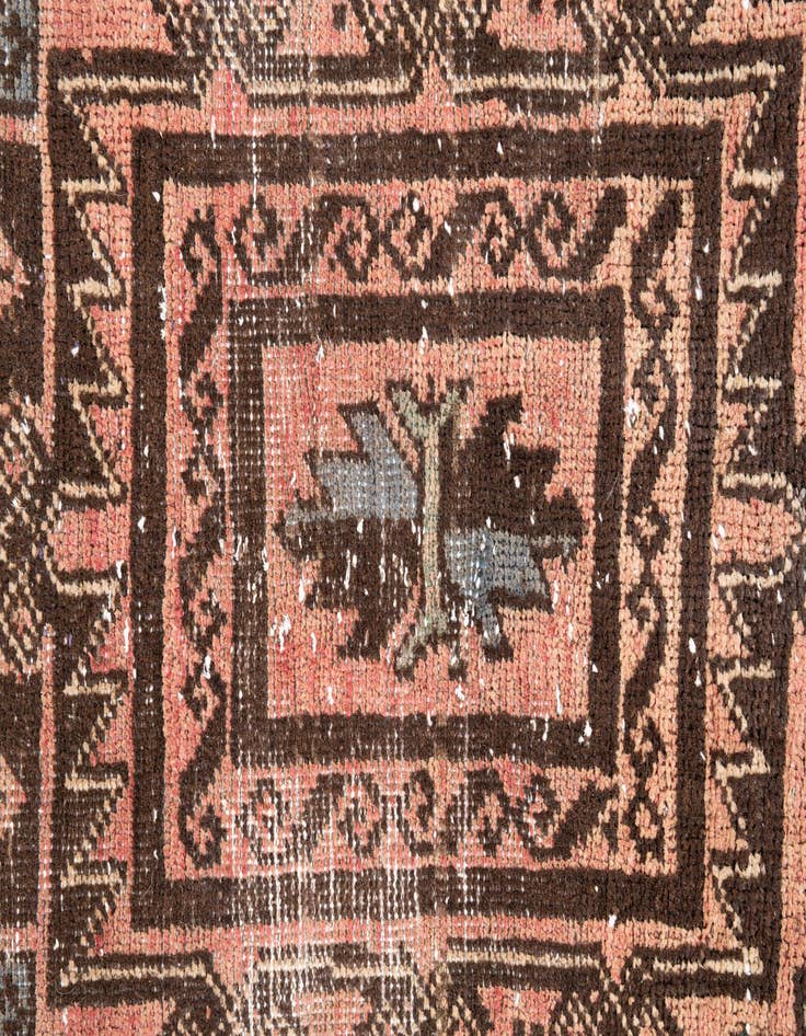 Detail image of  2' 4 x 7'  Hand Knotted Ultra Vintage Persian Wool Runner Rug