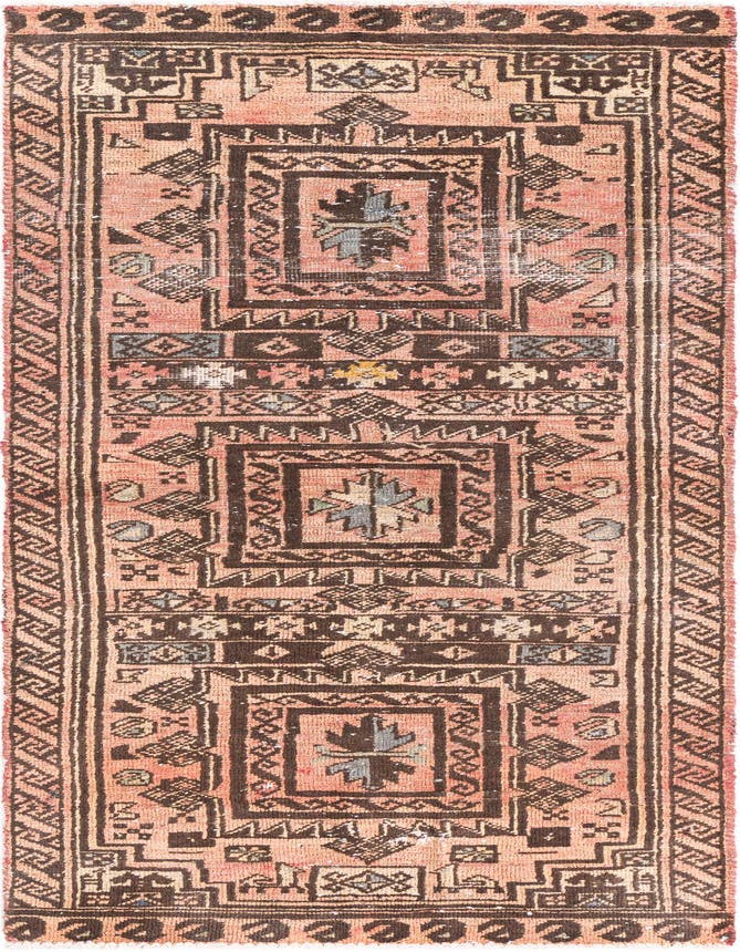  2' 4 x 7'  Hand Knotted Ultra Vintage Persian W...
