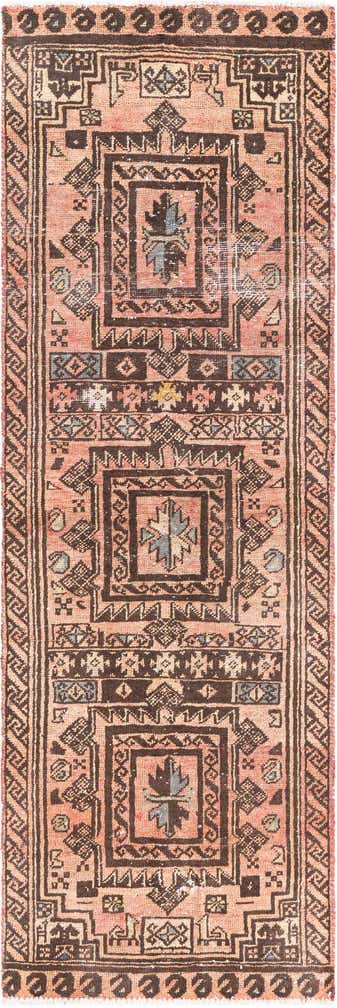2' 4 x 7' Hand Knotted Ultra Vintage Persian Wool Runner Rug