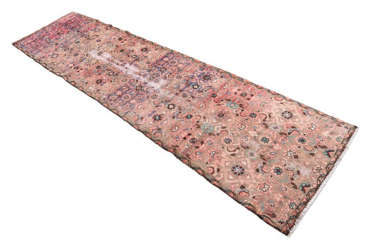 Detail image of 2' 3 x 8' 6 Hand Knotted Ultra Vintage Persian Wool Runner Rug