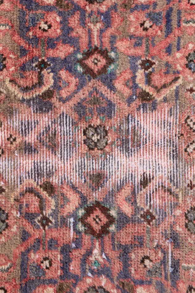 Detail image of 2' 3 x 8' 6 Hand Knotted Ultra Vintage Persian Wool Runner Rug