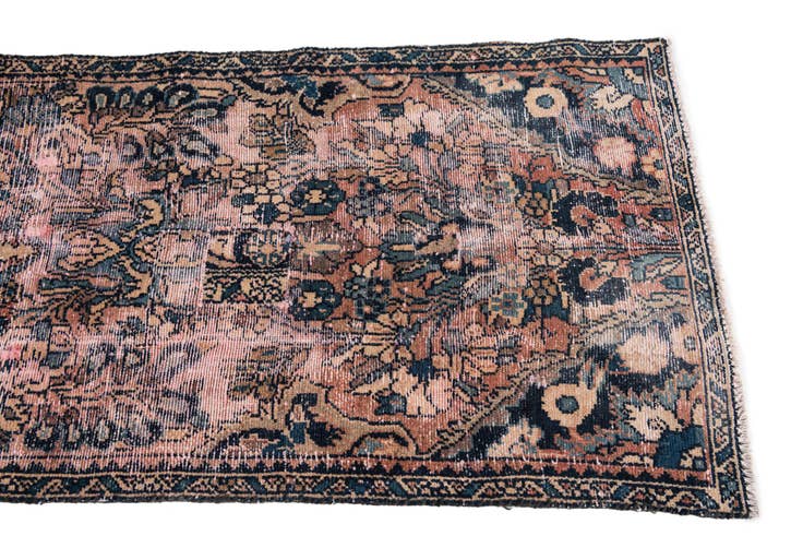 Detail image of 2' 2 x 7' 10 Hand Knotted Ultra Vintage Persian Wool Runner Rug