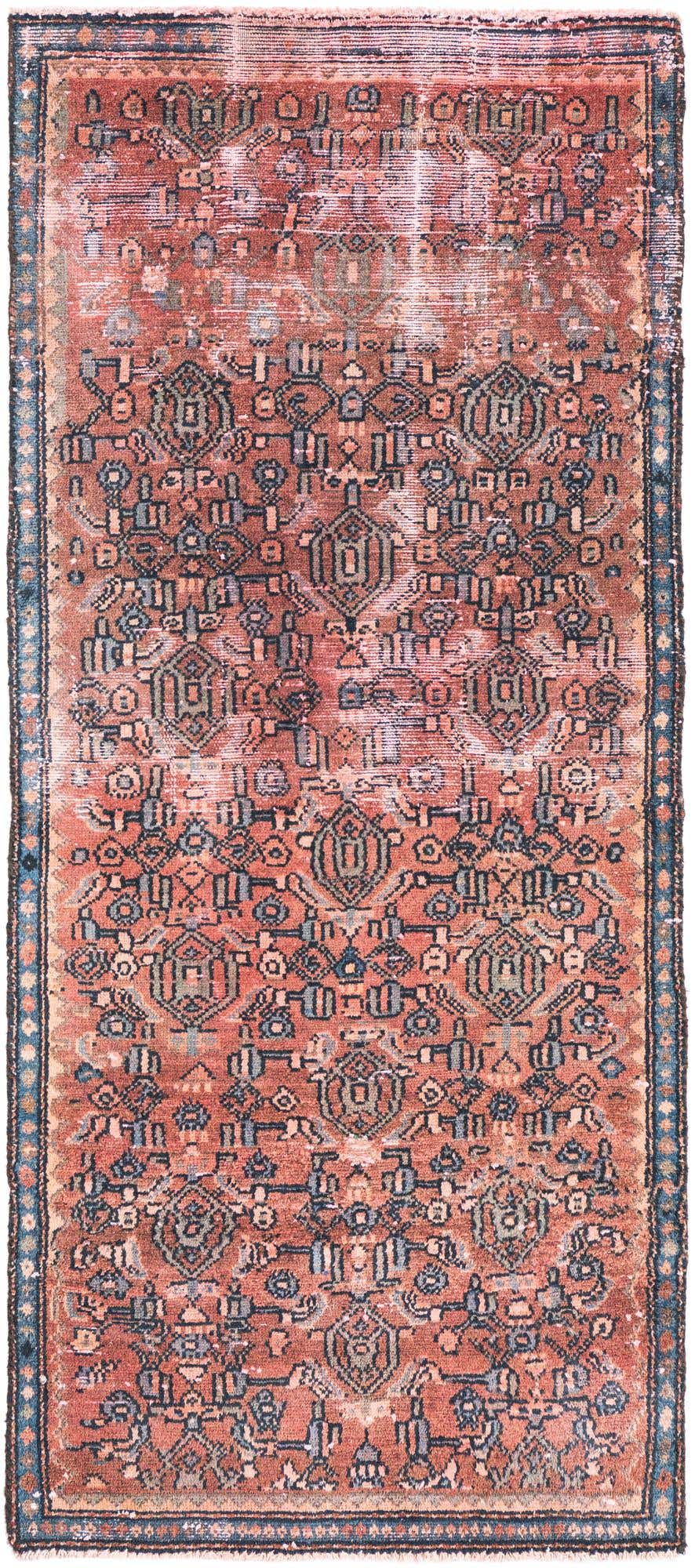 2' 3 x 5' 5 Hand Knotted Ultra Vintage Persian Wool Runner Rug