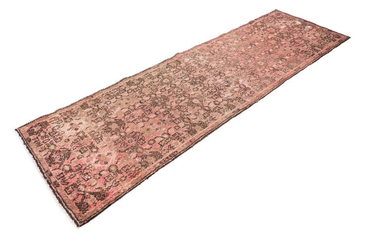 Detail image of 2' 8 x 8' 7 Hand Knotted Ultra Vintage Persian Wool Runner Rug