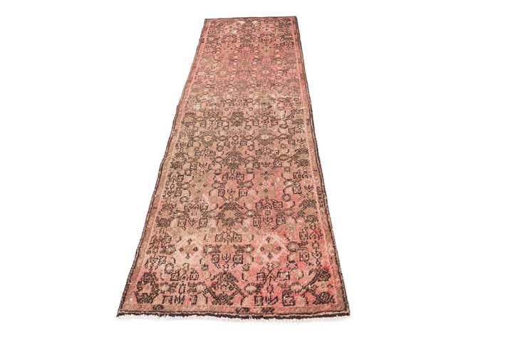 2' 8 x 8' 7 Hand Knotted Ultra Vintage Persian Wool Runner Rug