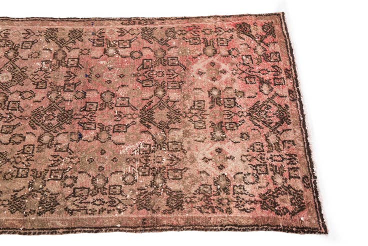 Detail image of 2' 8 x 8' 7 Hand Knotted Ultra Vintage Persian Wool Runner Rug
